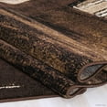 thumbnail image 3 of Allstar Rugs 7' 10" x 10' 0" Chocolate Modern Abstract Themed Polypropylene Area Rug with a Espresso Quad-Directional Weathered Texture Design and Latte Accents. Machine-Made in Turkey., 3 of 7