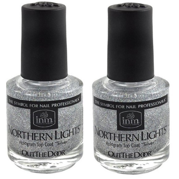 INM Capa superior plateada holograma Northern Lights 2x