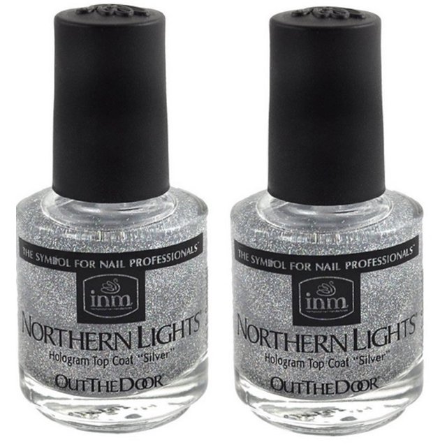 INM Capa superior plateada holograma Northern Lights 2x