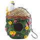 thumbnail image 5 of Kearding Flor pájaro casa colgante loro al aire libre pájaro casa cálido invierno pájaro guarida escultura patio jardín decoración colgante pájaro Artesanía Kearding HA018988-00, 5 of 6