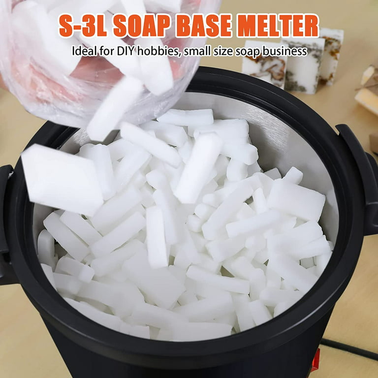 Fast Melt 3L Soap Base Melter - Soap Making Kit with Constant Temperature Control Melter, Quick Pour Spout, Ideal for Homemade Soap Business Fast