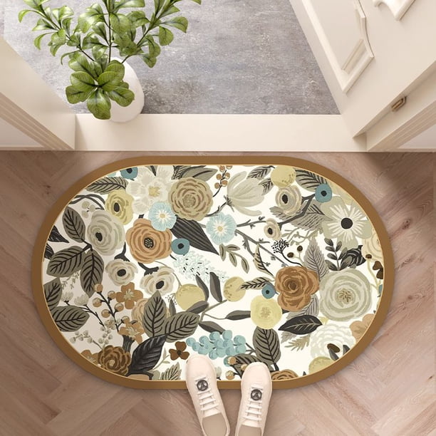 Alfombrillas de baño antideslizantes absorbentes de agua, Felpudo de secado rápido, almohadillas para pies de entrada resistentes a la suciedad, decoración del hogar para cocina y baño Fivean unisex