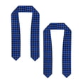 thumbnail image 2 of Zufioo Buffalo Plaid Blue Black Print Graduation Shawl Ribbon, Graduation Ribbon for Male and Female Graduates-Flattened, 2 of 7