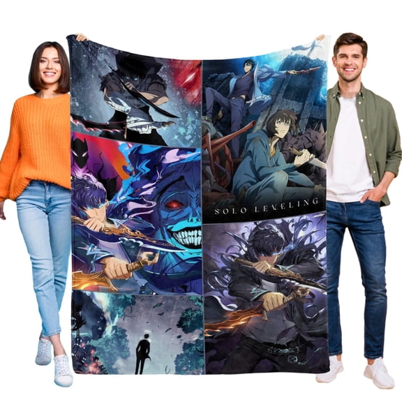 Throw Blanket for Solo Leveling Bed Couch Soft Warm Flannel Blanket for Kids Boys Girls Gifts Home Decor 30x40 Inch