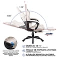 thumbnail image 3 of Silla Gamer Pro Dowinx | Ergonómica, Reclinable 180°, Masaje Lumbar USB, Reposapiés Retráctil, Ajustable | Cuero Sintético Premium, 3 of 6