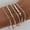 Silver-5 pcs, variant on Silver/Gold Plated Bracelets for Women, Dainty Herringbone Figaro Rope Paperclip Chain Set, Trendy Stackable Layered Fashion Jewelry Gifts