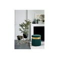 thumbnail image 2 of Homestock Elegant Escape Green Velvet Ottoman/Stool, 2 of 6