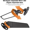 thumbnail image 3 of 2Pcs Modified Motorcycle Rear view Mirrors With Mount Accessories, Black Universal Angle Adjustable Motorcycle Mirror compatible Ninja Compatible with Street Dirt Bike Scooter Moped Cruiser ATV_Speci…, 3 of 5