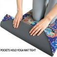 thumbnail image 3 of Blue Paisley and Floral Pattern Hot Yoga Mat Towel Non Slip for Hot Yoga - Quick-Drying Yoga Mat Cover with 4 Corner Pockets with Travel Bag - Hot Yoga Towel Non Slip 74"x26", 3 of 6