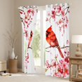 thumbnail image 3 of Manfei Pink Cherry Blossom Black Out Curtains,Christmas Cardinals Curtains Pack of 2 (42x63 Each),Red Birds Bedroom Curtains For Teens,Super Cozy Room Decor, 3 of 6