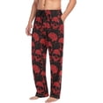 thumbnail image 5 of Red Skulls Pajama Pants Mens Lounge Pants Super Soft Men Pajama Bottoms, 5 of 7