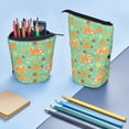 thumbnail image 4 of Kdxio Telescopic Pencil Bag Pen Holder Stationery Case,Stand-up Retractable Transformer Bag Organizer for Christmas Holiday(Cute Shiba And Pumpkins), 4 of 6