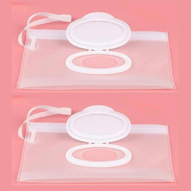 Estuche para toallitas húmedas Jinshining, 2 piezas, impermeable y recargable