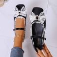 thumbnail image 6 of Women's Fashion Mary Jane Flats Square Toe with Bow Detail and Adjustable Buckle Strap Comfortable Casual Ballet Shoes Black 5.5, 6 of 7