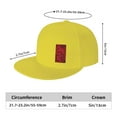thumbnail image 3 of Red Rose Floral Flat Bill Hats for Men Snapback Skull Skateboard Hats Baseball Cap, 3 of 7