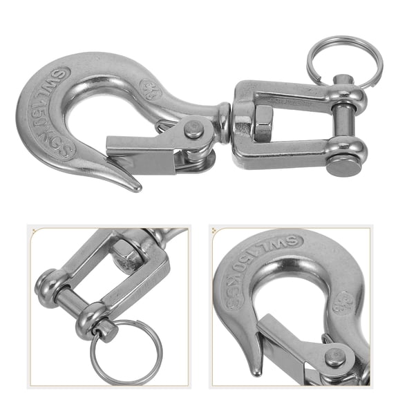 UPKOCH Silver Chain Hook Stainless Steel for Marine Use Heavy Duty Rope Hook 1Pcs