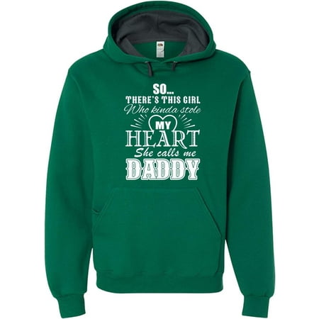 Custom Apparel House So Theres This Girl who Kinda Stole My Heart she Calls me Daddy Hoodie Adult Men s Sweatshirt Clover