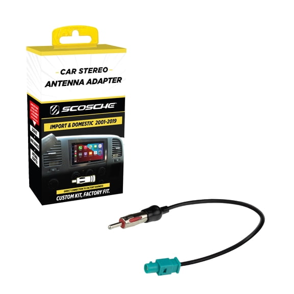 Scosche VWA3B Antenna Car Stereo Adapter Compatible w/ Select 2001-19 Domestic & European