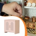 thumbnail image 1 of BELOVING Armoire de Rangement Mini pour Maison de Poupée 1:12, Accessoire Photo pour Chambre et Cuisine, Blanc Lacté, 1 of 7