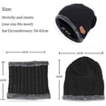 thumbnail image 3 of FADAACAI Winter Beanie for Men Women,Hat Scarf Gloves Set Winter Knitted Hat Neck Driving Gloves Unisex,Fleece Lined Beanie,Warm Knit Hat Clearance！, 3 of 8