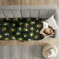 thumbnail image 7 of Kainsy Throw Blanket Hawaiian Flower Flannel Fleece Blanket, Comfy Throw Blanket Lightweight Hawaiian Flower Blanket for Bed, Soft Fluffy Blanket for Aldults Women Men Valentines Day Gifts(60"x80"), 7 of 7