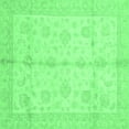thumbnail image 1 of Ahgly Company Indoor Square Abstract Emerald Green Modern Area Rugs, 3' Square, 1 of 4