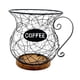 thumbnail image 2 of Cesta de almacenamiento moderna con diseño de arte en hierro para cápsulas de café Negro, 2 of 9