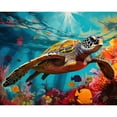 thumbnail image 4 of TISHIRON Diamond Art Painting Kits,12x16 inch 5D DIY Sea Turtles Diamond Art Crafts Kit for Adults and Kids Beginners, 4 of 6