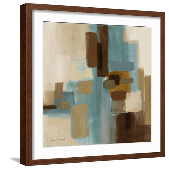 Art.com Patches II Art Print by Lanie Loreth, Brown Frame Wall Art, 21" x 21"