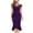 Purple, variant on USSUMA Womens Summer Dresses Womens Dresses Sleeveless V Neck Casual Ruffle Maxi Dress Casual Skirts Fashion Skirt Office Holiday Gift Finder Green Dress Size-M