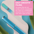 thumbnail image 4 of Premium Czech Glass Nail File with Hard Case, Bona Fide Beauty Professional Manicure Tool for Gentle Precision Filing – Aqua/Green, 4 of 6