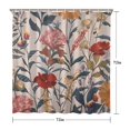 thumbnail image 5 of Waterproof Beautiful Colorful Floral Shower Curtain 72x72 Inch Boho Style Polyester Unique Shower Curtain for Bathroom Hotel Home Decor with 12 Plastic Hooks, 5 of 5