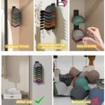 thumbnail image 4 of 1/2pcs Wall Mounted Baseball Cap Storage Rack Multi Layer Hat Organizer Holder Holds 16 Caps Suitable For Home Office Bedroom, 4 of 5