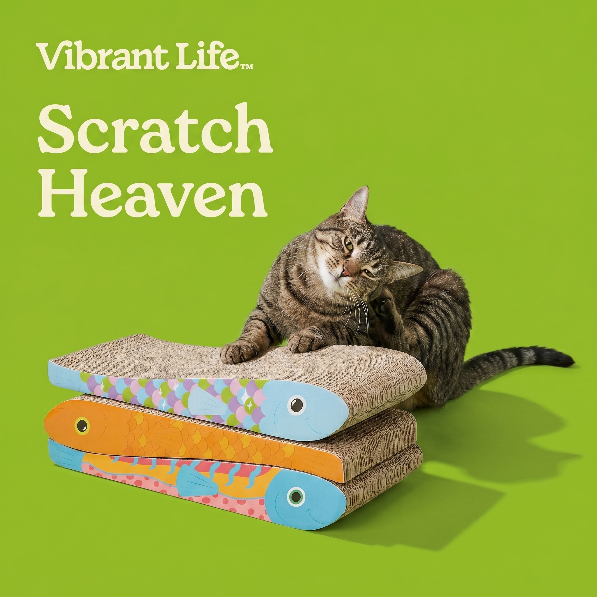 Vibrant Life Fish Cat Scratcher With Catnip, 3 Pack photo 4