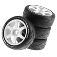 thumbnail image 2 of 4 Pieces Rubber Wheel Rim and Tires Upgrade for 1:8 Scale Crawler Remote Control White, 2 of 7