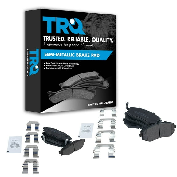 TRQ Premium Posi Semi Metallic Disc Brake Pad Set Front & Rear for Subaru BFA12940 Fits select: 2008-2012 SUBARU OUTBACK, 2009-2010 SUBARU FORESTER