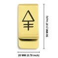thumbnail image 2 of Stainless Steel Phosphorus Alchemy Symbol Classic Slim Money Clip Credit Card Holder, 2 of 2