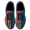 thumbnail image 2 of Thin Blue Line Duty Honor Courage American flag Shoes Sneakers Black Size 7.5, 2 of 7