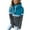 Blue, variant on IROINNID Women's Long Sleeve Sweatshirt Turtleneck Mid-Length Color Block Stylish Patchwork Drawstring Tops Sweatshirt, Blue