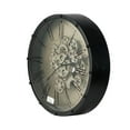 thumbnail image 2 of Black and Ivory Vintage Gear Industrial Wall Clock, 2 of 5