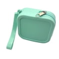 thumbnail image 2 of Lightweight Silicone Cosmetic Bag Slim Wallet with Card Blocking ID Zipper and Key Ring for Women - Front Pocket Storage for Credit Cards, 2 of 5