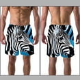 thumbnail image 3 of luoweisi Men's Beach Shorts Quick Dry Swim Trunks with Mesh Lining Zebra M, 3 of 5