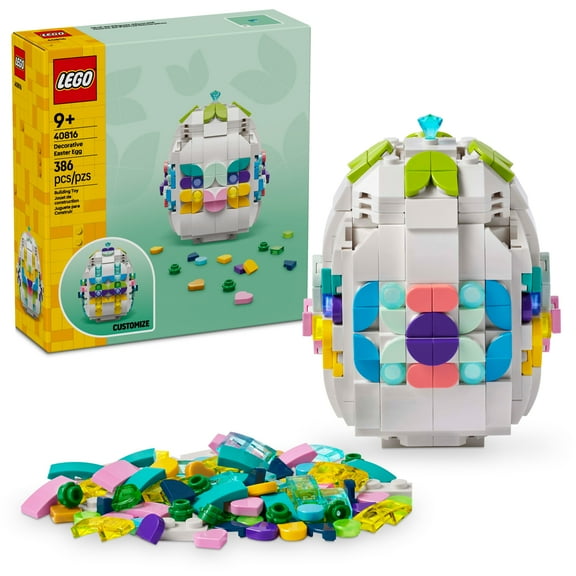 LEGO Decorative Easter Egg Building Toy for Girls & Boys - Springtime Craft Activity for Kids, Ages 8  - Basket Stuffer or Gift Idea for Easter, Birthdays, & Special Occasions - 40816