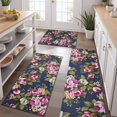 thumbnail image 2 of Pioneer Flower Floral Print Pattern Kitchen Rugs Sets Of 3,Kitchen Runner Rugs Non Skid Washable,Decorative Kitchen Floor Mats for Kitchen,Sink,Laundry,17"x30"+ 17"x47" + 17"x59", 2 of 6