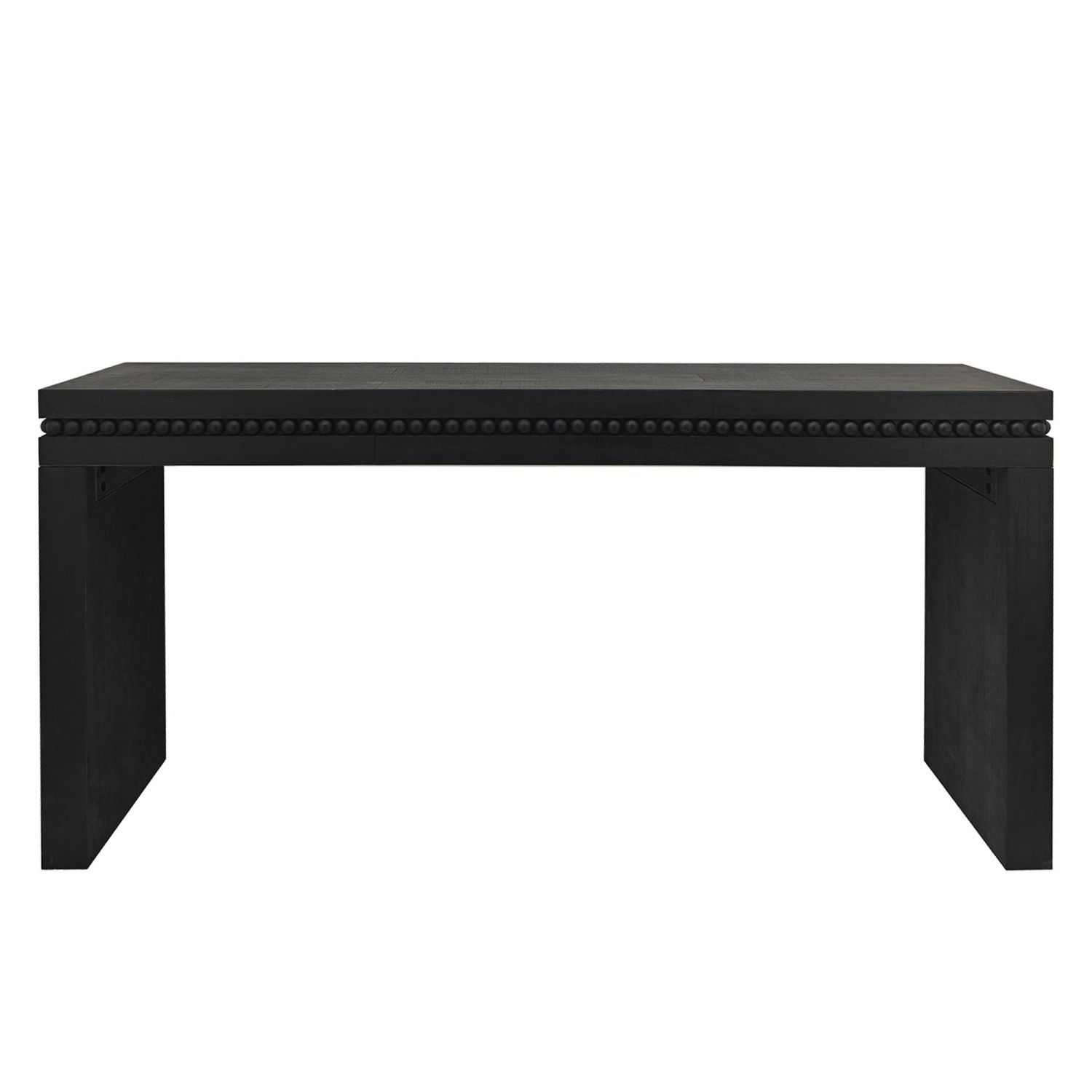 64 in Wood Console Table with Beaded Trim, Modern Entryway Sofa Table for Hallway, Living Room, and Office