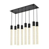 Weston 8 lights pendant in black
