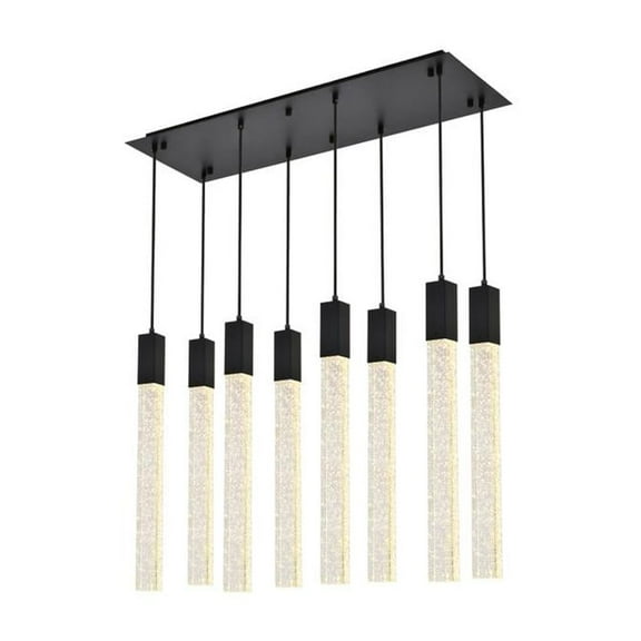 Weston 8 lights pendant in black