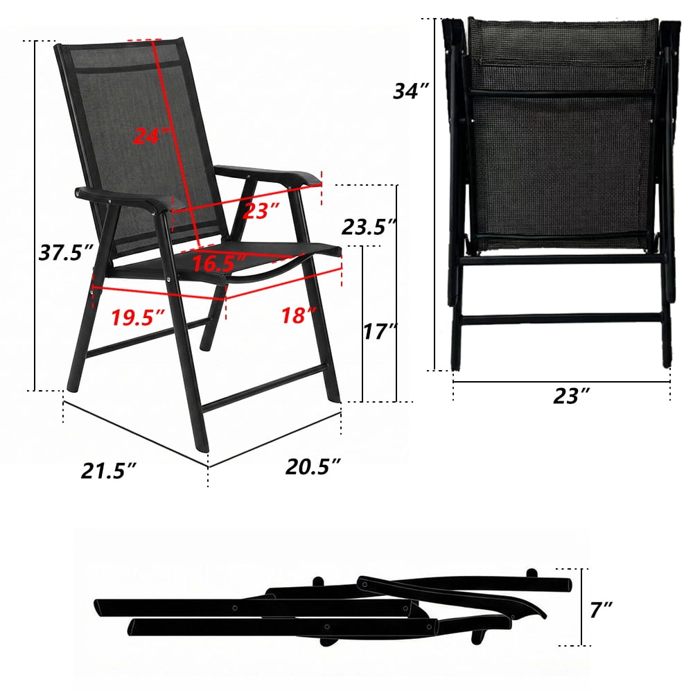Leumius Patio Chairs Set of 2,Outdoor Stackable Dining Chairs for All Weather, Breathable Garden Outdoor Furniture for Deck,Garden,Black