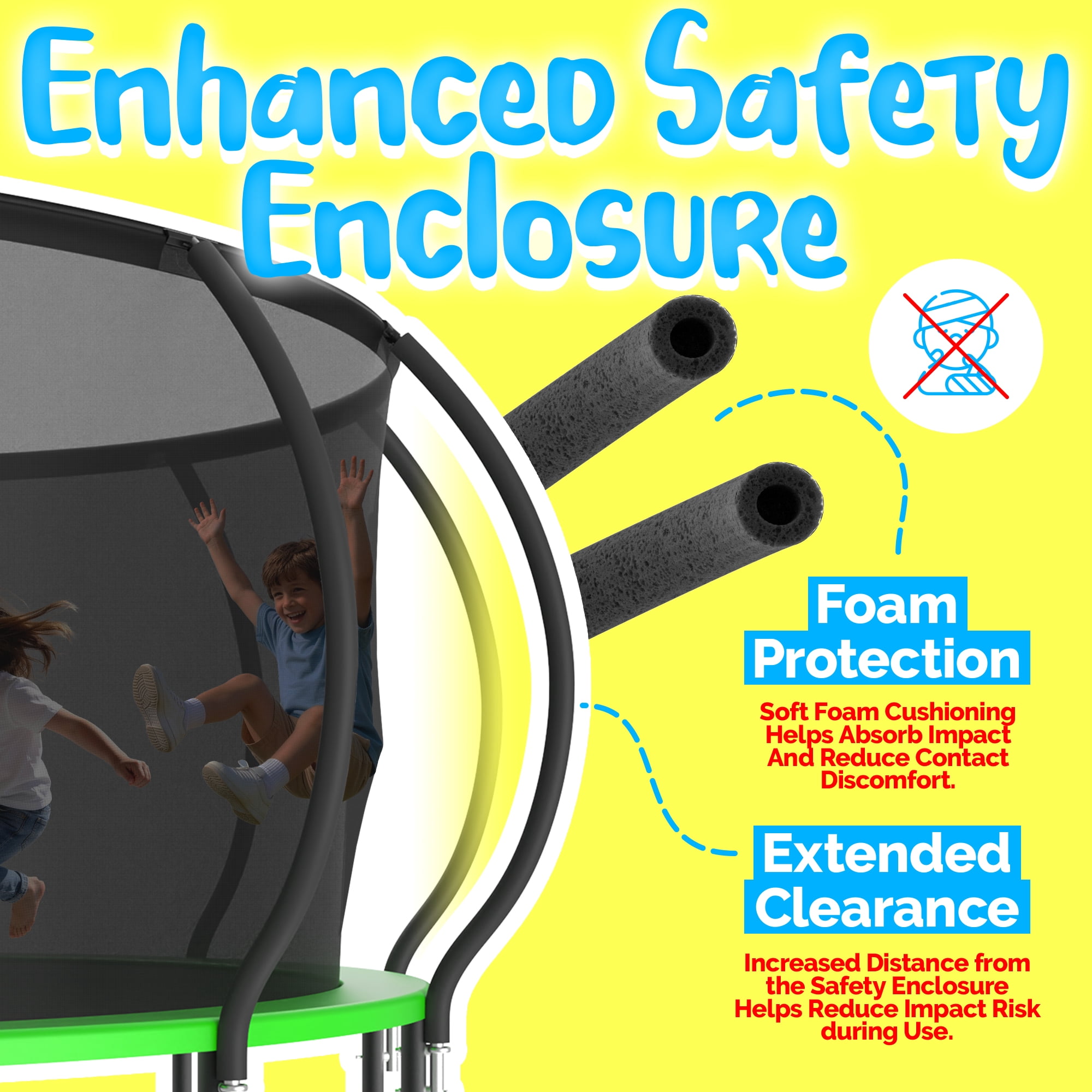 YORIN Trampolines Outdoor, 2026 UPGRADED 1200LBS 12FT Trampoline for 5-6 Kids Adults with Enclosure Net, Basketball Hoop, Ladder, Heavy Duty Trampoline for Adults and Kids, Birthday Gift