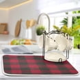 thumbnail image 5 of GZHJMY Red Buffalo Plaid (10) Dish Drying Mat for Kitchen Counter,Super Quick Absorbent Composite Sponge Dish Drying Pad,Heat Resistant Non-Slip Rack Tableware Mat (18x24Inch)for Dishes Coffee Machi, 5 of 7